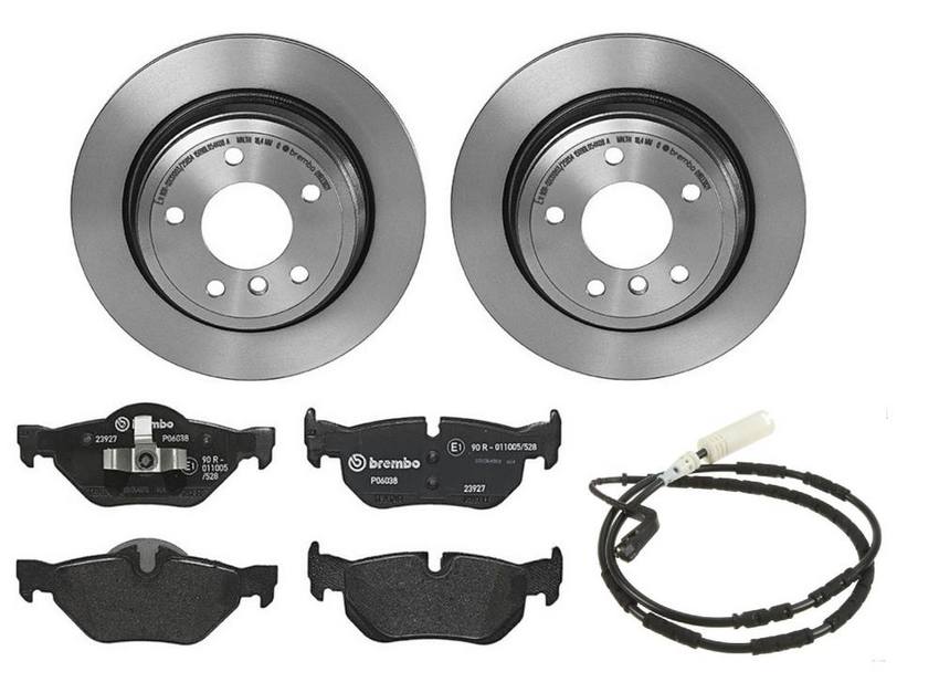 BMW Brembo Brake Kit - Pads and Rotors Rear (300mm) (Low-Met) 34356789445 - Brembo 1536414KIT